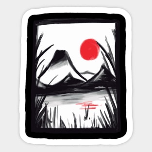 Tranquil Zen Sunrise Sticker